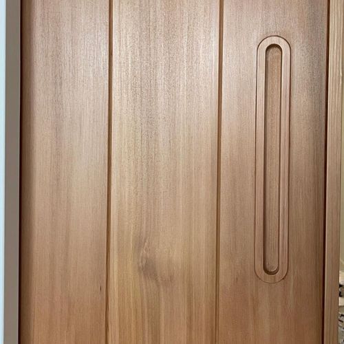 Setto Long Rounded - Timber Door Handle - SDH010b