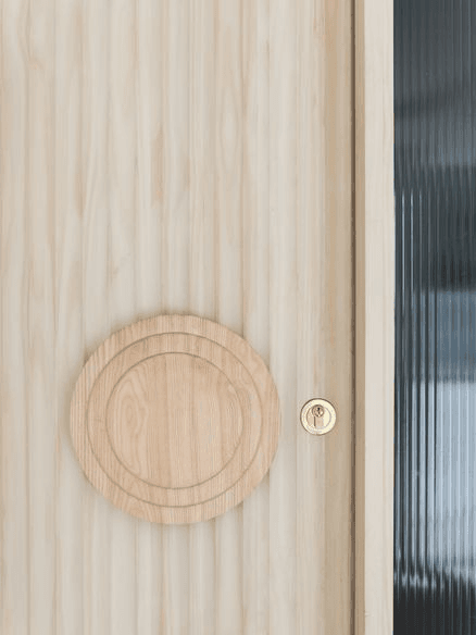Deko Curved Rings  - Timber Door Handle - TDH013c