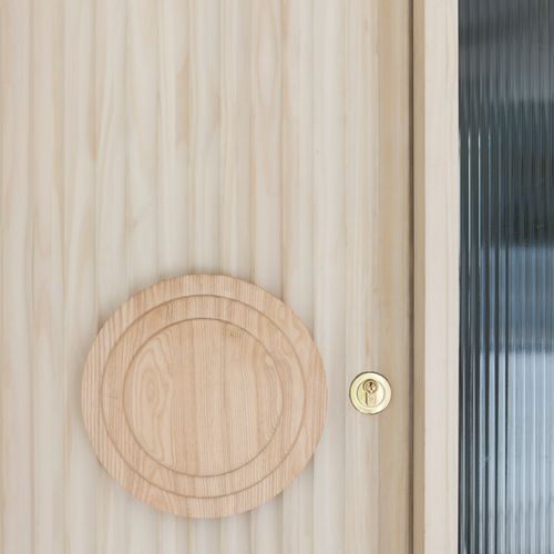 Deko Curved Rings  - Timber Door Handle - TDH013c