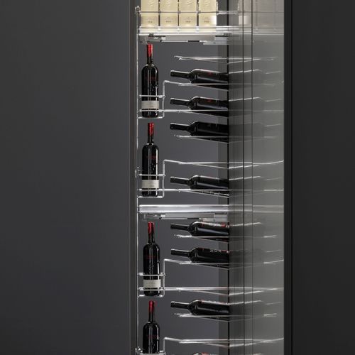 VIBO Pullout Bottle Rack 150 Cabinet - Galaxy Chrome