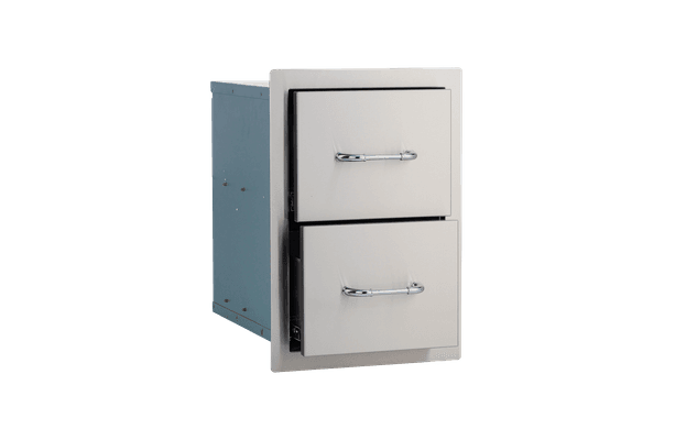 Double Drawer - Stainless Steel