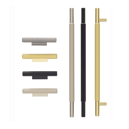 KT&CO Kitchen handles Stripe Vivonne Bay matt black / satin nickel / dark brushed brass/ champagne
