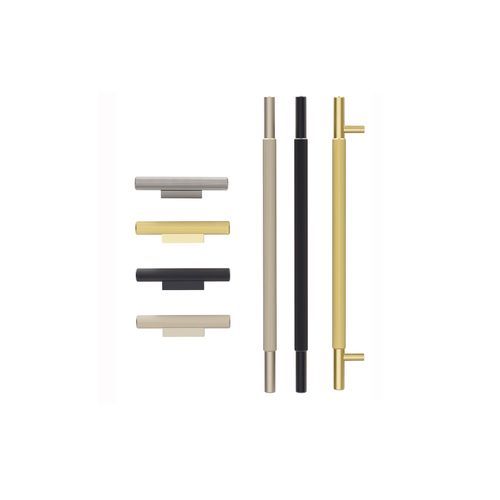 KT&CO Kitchen handles Stripe Vivonne Bay matt black / satin nickel / dark brushed brass/ champagne