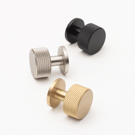 Kitchen drawer Knurled knobs solid brass