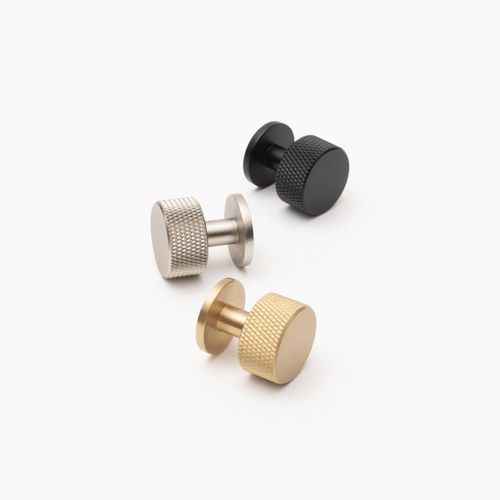 Kitchen drawer Knurled knobs solid brass
