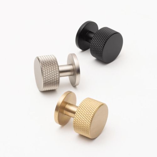 Kitchen drawer Knurled knobs solid brass