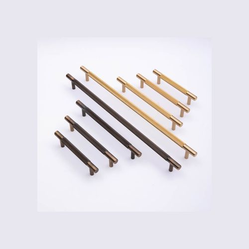 Kitchen Knurled handles solid Brass /aged antique brass Tallow Beach