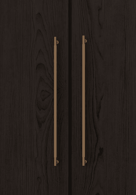 Textured Solid Brass Pull Handle - Linear Knurled
