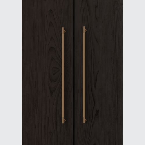 Textured Solid Brass Pull Handle - Linear Knurled