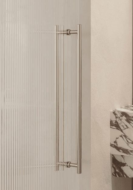 Textured Solid Brass Pull Handle - Plain