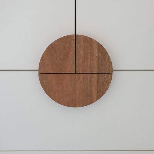 Flat Half Moon - Timber Door Handle - TDH002