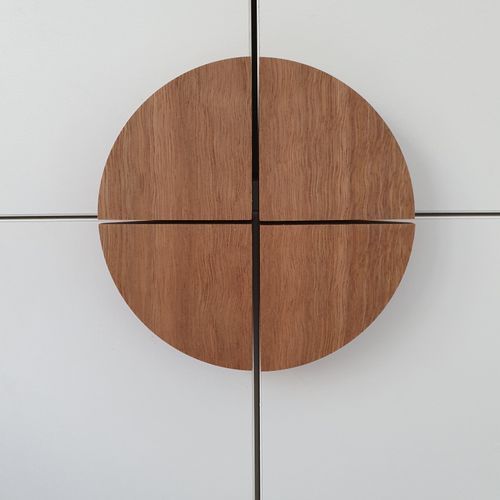 Flat Half Moon - Timber Door Handle - TDH002
