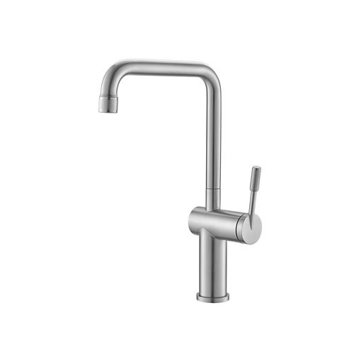 Rivet Straight Neck Kitchen Mixer Brushed Nickel
