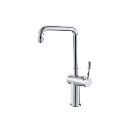 Rivet Straight Neck Kitchen Mixer Chrome