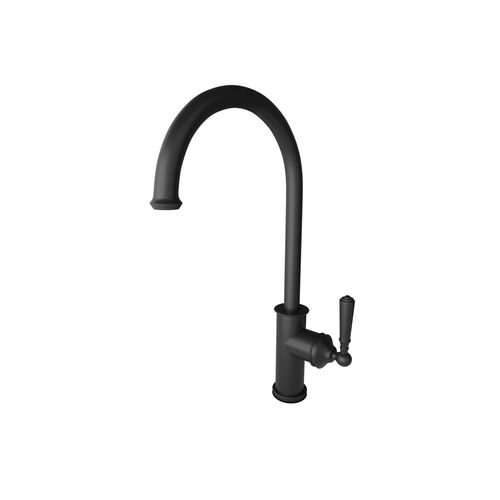 Roman Gooseneck Swivel Kitchen Mixer Matte Black