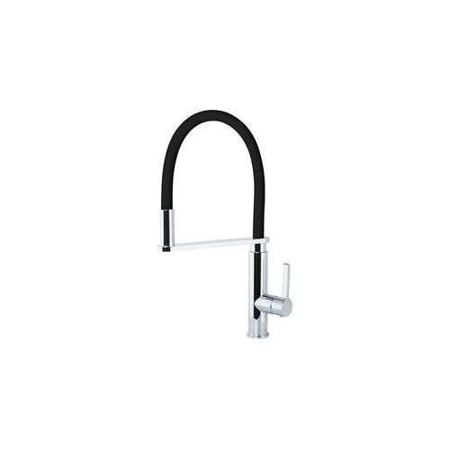 Flex Gooseneck Extractable Kitchen Mixer Black Spout