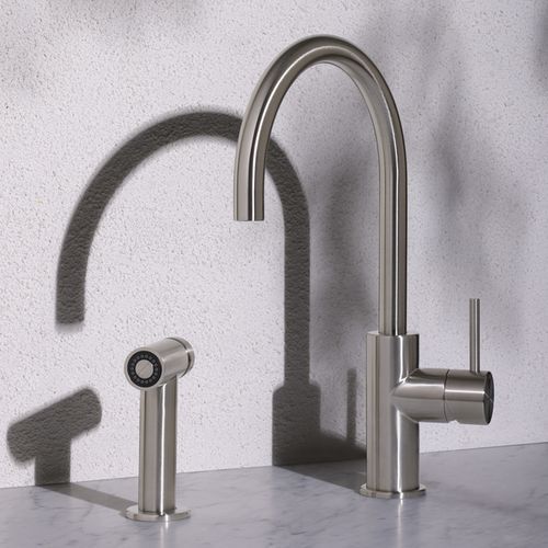 Zen SS316L Kitchen Mixer & Hand Spray | Brushed Nickel