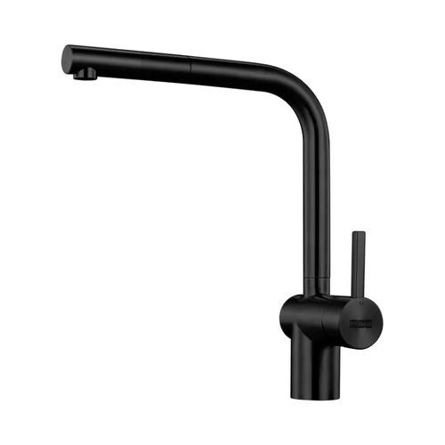 Franke Atlas Neo Gooseneck Swivel Pull-Out Mixer Tap - Black Steel