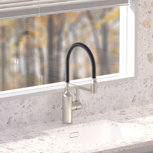 Bex All Pressure Pull Down Sink Mixer Nickel / Black