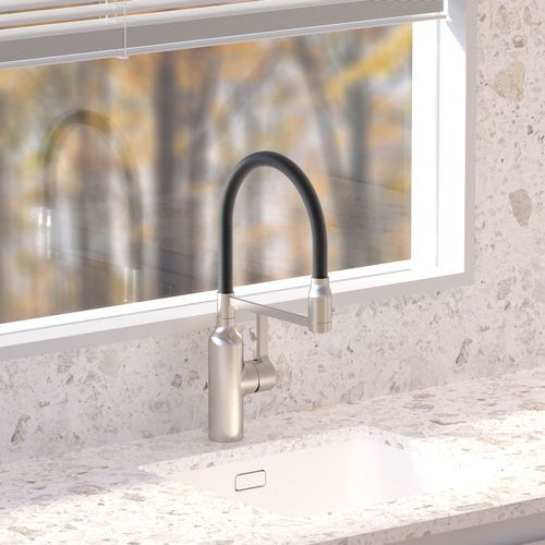 Bex All Pressure Pull Down Sink Mixer Nickel / Black