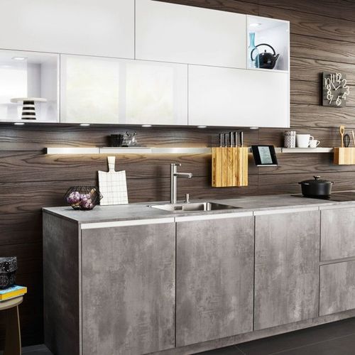 Ikono Concrete-Look Kitchen Cabinetry