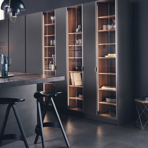 Steel-Look Kitchen Cabinetry
