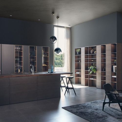 Steel-Look Kitchen Cabinetry
