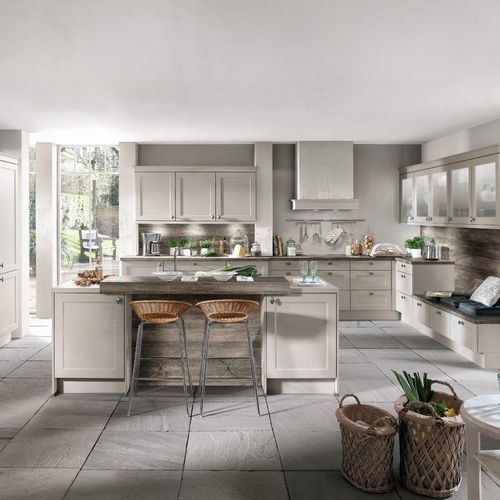 Chalet Lacquered Cottage Kitchen Cabinetry