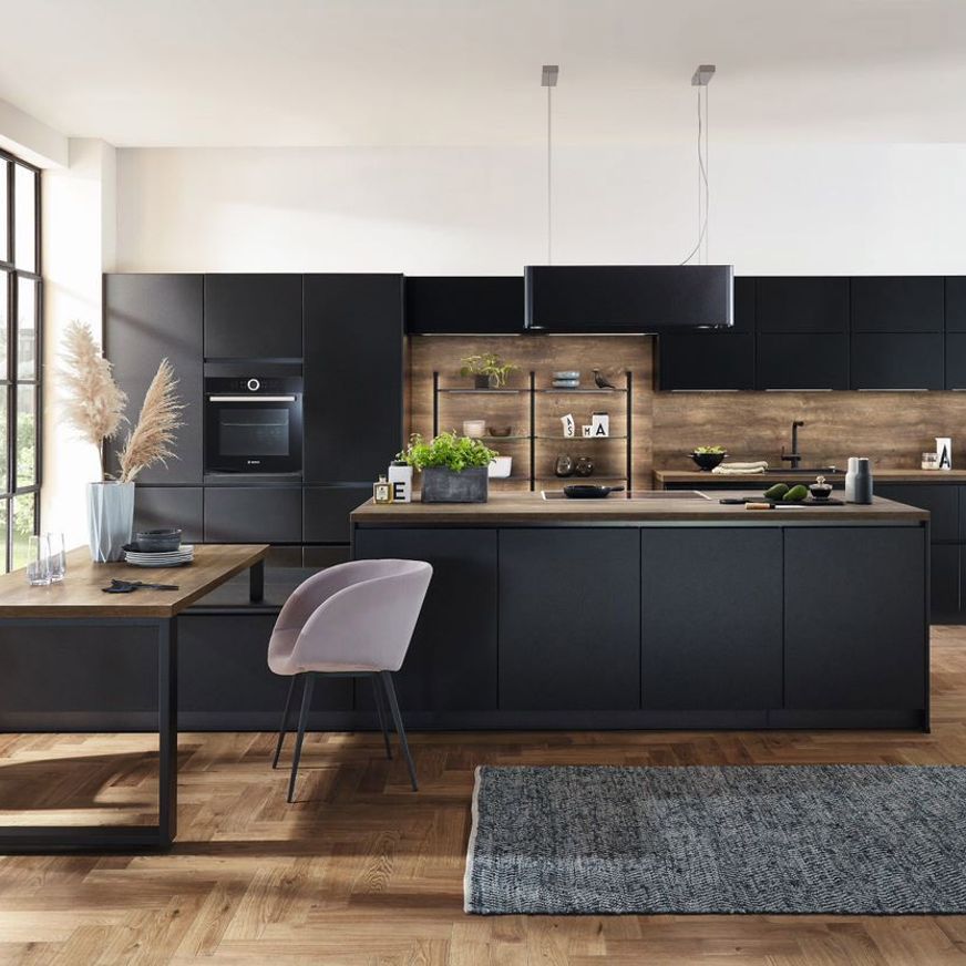 Touch Lacquered Laminate Kitchen Cabinetry