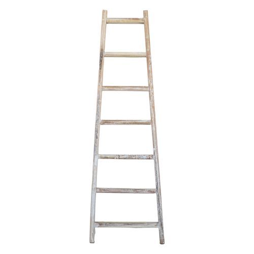 Rustico Reclaimed Teak Decor Ladder - Small, Whitewash