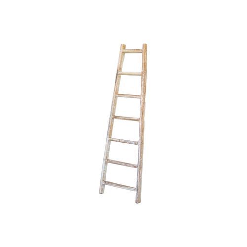 Rustico Reclaimed Teak Decor Ladder - Small, Whitewash