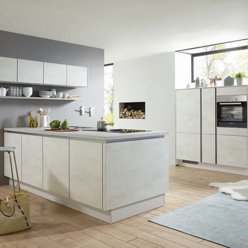Concrete-Look Laminate Benchtop in White