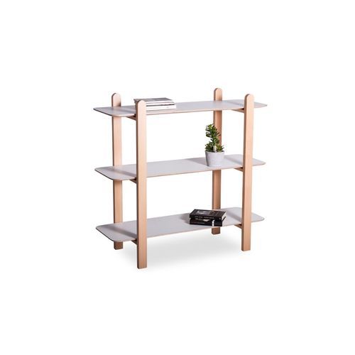 Beni Storage Unit - 3 Shelves - Natural - White