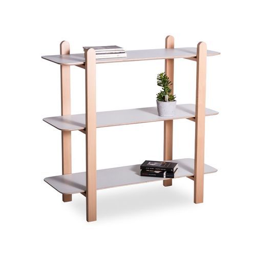 Beni Storage Unit - 3 Shelves - Natural - White