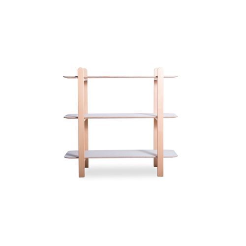 Beni Storage Unit - 3 Shelves - Natural - White