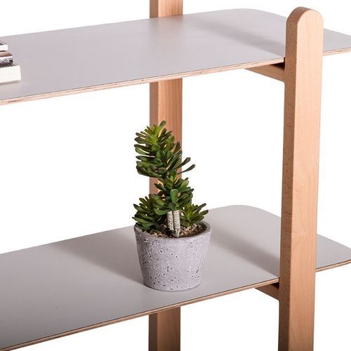 Beni Storage Unit - 5 Shelves - Natural - White