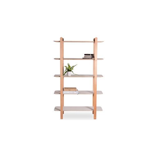 Beni Storage Unit - 5 Shelves - Natural - White