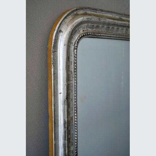 Antique French Louis Philippe Silvered Mirror