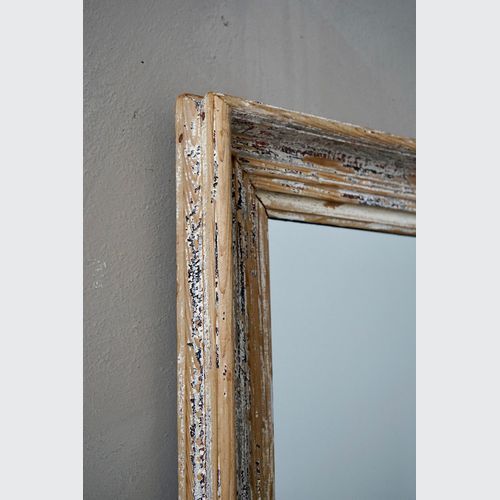 French Antique Mirror with Distressed Patina