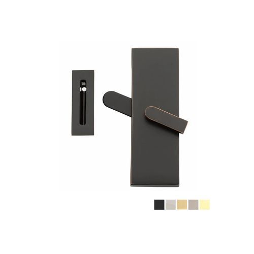 Emtek Rectangular Barn Door Privacy Lock with Strike