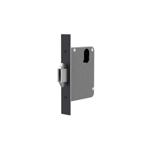 A0300BLK - Mortice Sliding Door Lock 60mm Backset