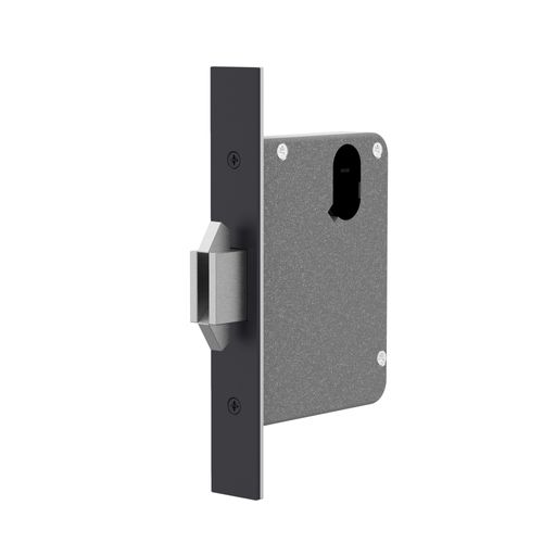 A0300BLK - Mortice Sliding Door Lock 60mm Backset