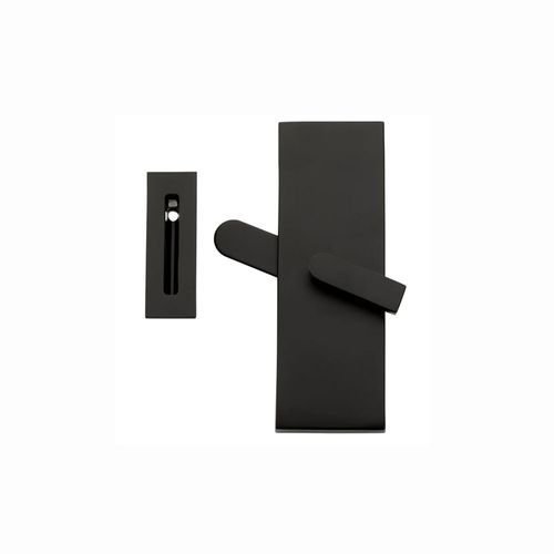 Emtek Rectangular Barn Door Privacy Lock with Strike