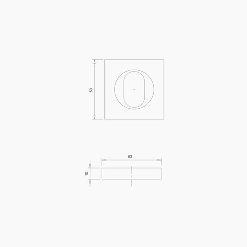 Square Cylinder Escutcheon B1002MBLK