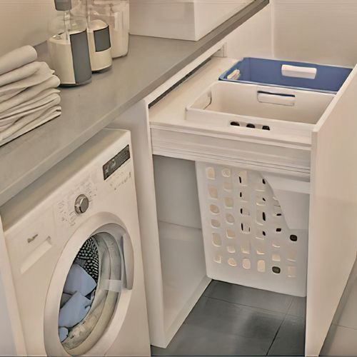 Krome Twin Laundry Hamper (2 X 35Lt)