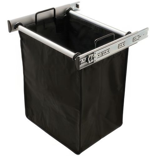 18" Pull-Out Hamper Matt Aluminium
