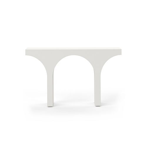 Arcus 140cm Concrete Console Table in Cream Putty