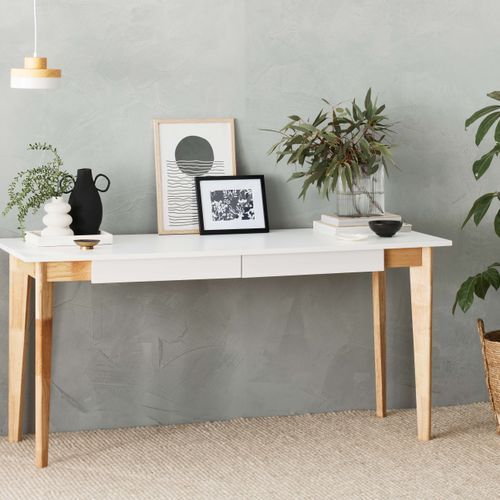 Byron Console Table | 2 Drawer | Natural Hardwood