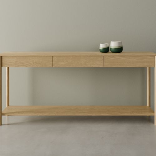 Nordica Console Table - Natural Oak 172cm