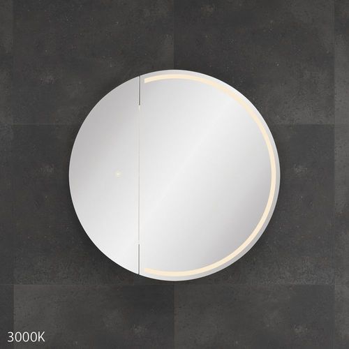 Round Split LED Mirror Cabinet